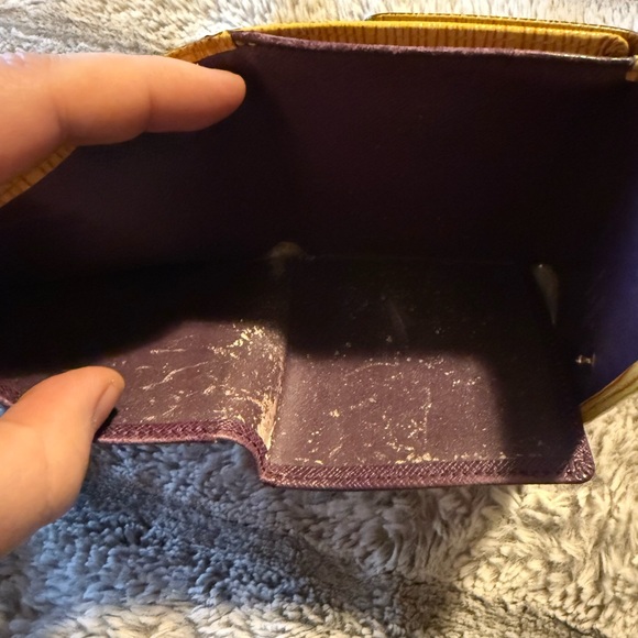 Vintage Louis Vuitton Porte Monnaie Billets Cartes Yellow Epi Wallet! - Picture 4 of 9